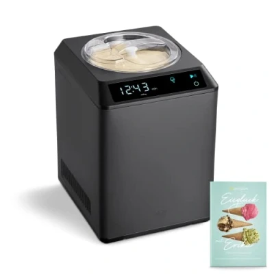Afbeelding van SPRINGLANE IJsmachine &amp; Yoghurtmaker Erika 2,5 L met self koelcompressor 250w, roestvrij staal koeling en verwarming functie, incl. Receptenboekje