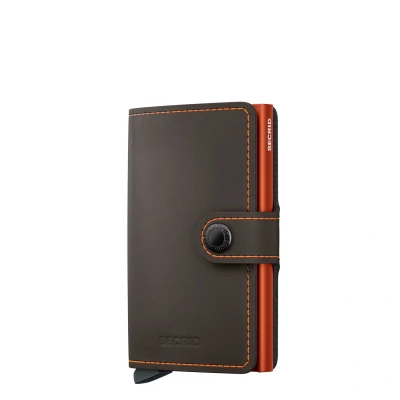 Afbeelding van Secrid Miniwallet Matte Truffle &amp; Orange Gratis graveren