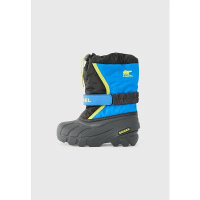 Afbeelding van Sorel Unisex Kid&#039;s Flurry Boot Sneeuw, Zwart Super Blauw, 10 UK Child