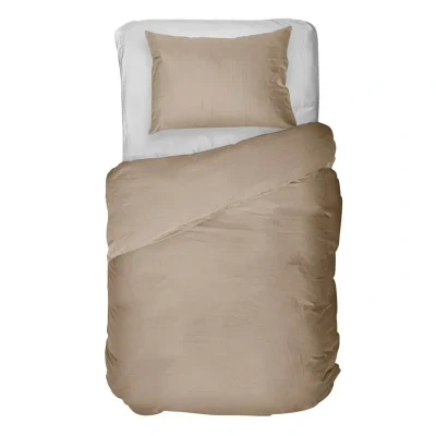 Afbeelding van Dekbedovertrek Kayori Shizu Zand Percal 140 x 200 / 220 cm 1 Persoons