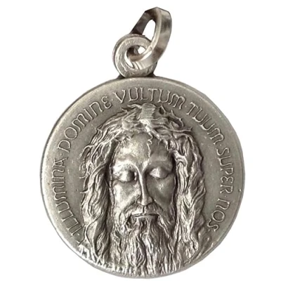 Afbeelding van I G J 925 Sterling Zilver Het Heilige Gezicht van Christus Medaille, zilver, Geen steen