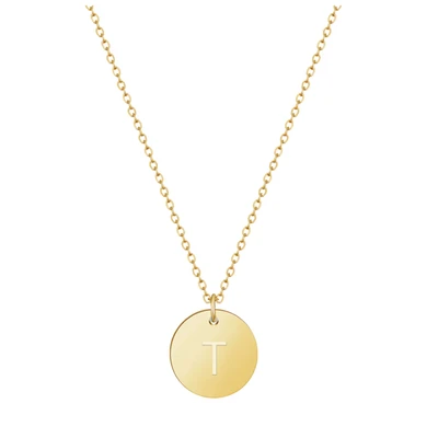 Afbeelding van Letters Ketting Goud I Gouden Dames met 18 Karaat Plating voor Vrouwen Hanger in (T)