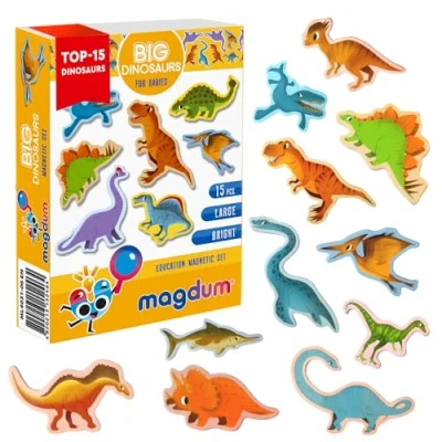 Afbeelding van MAGDUM toy DINOSAURS animal magnets for kids real LARGE fridge toddlers Magnetic EDUcational toys baby 3 year old LEARNing Kid THEATRE