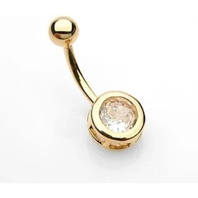 Afbeelding van Piercing rond gold plated 14kt.