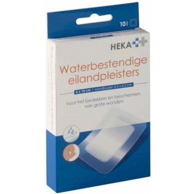 Afbeelding van Heka Klein Hekaplast Border 6cm X 10cm Waterproof, 10 stuks