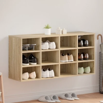 Afbeelding van vidaXL Schoenenkast met plank opslag Sonoma eiken 103x30x51 cm Bewerkt hout