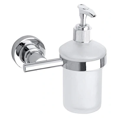 Afbeelding van tesa® Luup zeeppomp, verchroomd metaal, zelfklevend, 155 mm x 125 100