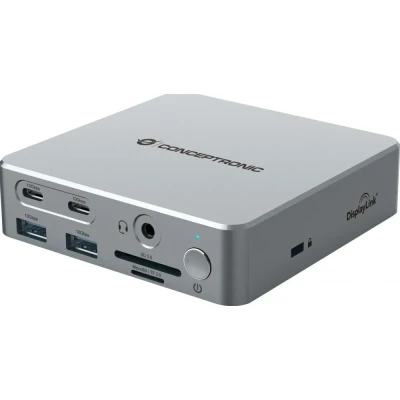 Afbeelding van Conceptronic DONN25G laptop dock &amp; poortreplicator Bedraad USB 3.2 Gen 2 (3.1 2) Type C Zilver
