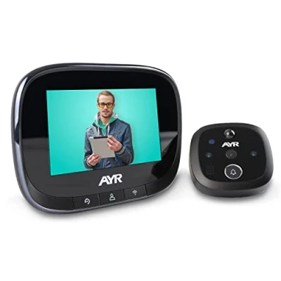 Afbeelding van Digitale deurspion, WLAN, AYR 762, zwart