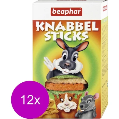 Afbeelding van 12x Beaphar Knabbelsticks Konijnensnacks (Knaagdier) 150 gr