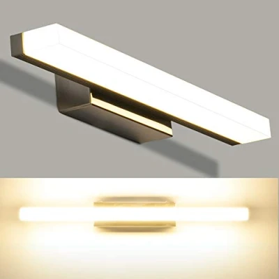 Afbeelding van LEDMO LED spiegellamp 40cm 4000K natuurlijk wit, IP44 waterdichte roestvrijstalen badkamerlamp voor wandverlichting en badkamer, SMD2835 8W 800LM make up licht wandlamp 220V