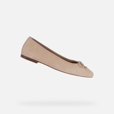 Afbeelding van Geox D Marsilea Ballerina&#039;s, Dames, Maat: 38.5, Nude Leer