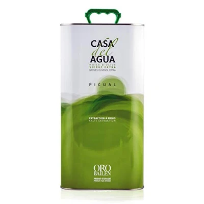 Afbeelding van Casa del Agua Extra Vierge Olijfolie 100% Picual Olijven 5L Blik Koudgeperst Lage Zuurheid Rijk aan Polyfenolen