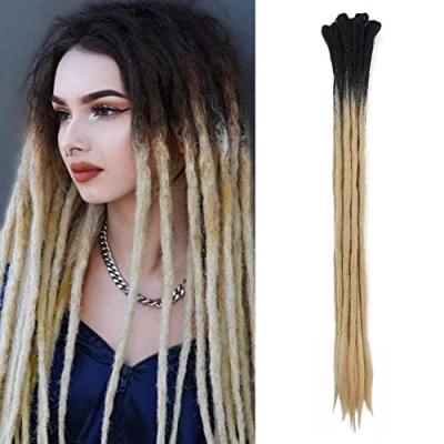 Afbeelding van 61 cm, 10 strengen ombre synthetische dreads handgemaakte uitbreidingen hippie gevlochten (2 26 #)