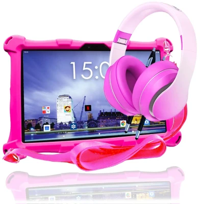 Afbeelding van AngelTech Kinderpakket XL Kindertablet + Kinderkoptelefoon Combipakket Rpze