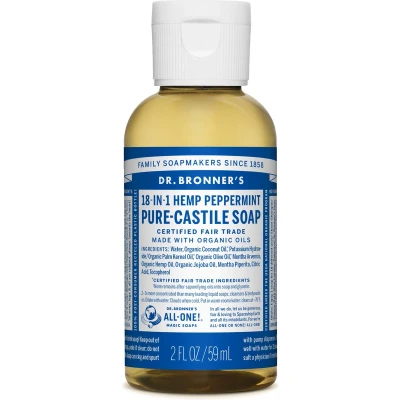 Afbeelding van DR Bronners Liquid soap peppermint 60 ml