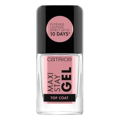 Afbeelding van Catrice Maxi Stay Gel Top Coat, onder en toplak, transparant, langdurig, glanzend, zonder aceton, veganistisch, microplastic deeltjes vrij (10,5 ml)