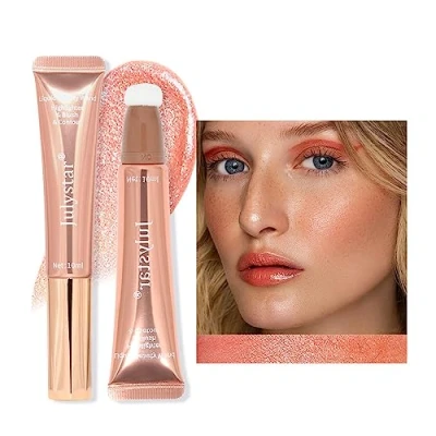 Afbeelding van INTEROOKIE Vloeibare Blush Stick, Hoogglans Flash Matte Finish, Parelmoerglans (03#*10ML)