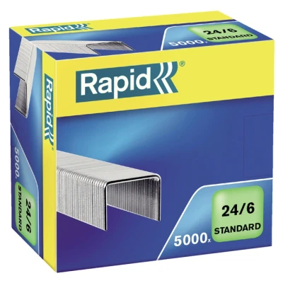 Afbeelding van Nieten Rapid 24/6 gegalvaniseerd standaard 5000 stuks