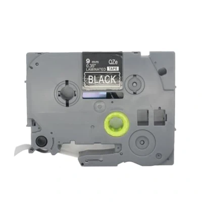 Afbeelding van BROVACS 1 Pack Wit op Zwart Gelamineerde Label Tape Compatibel voor Brother P Touch Printer TZ 325 TZe 9mm 3/8&quot; OPA4325