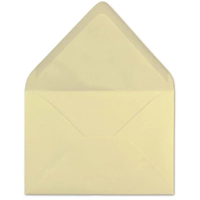 Afbeelding van Enveloppen, 100 stuks, C6, vanille, 11,4 x 16,2 cm, 120 g/m², natte plakrand enveloppen zonder venster, voor uitnodigingen van je glüxx agent