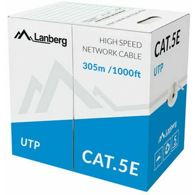 Afbeelding van Stevige UTP netwerkkabel categorie 5e Lanberg LCU5 10CC 0305 G 305 m