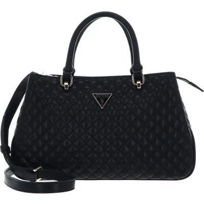 Afbeelding van GUESS Schoudertas Handtas Eco Rainee Satchel Black Zwart