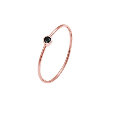 Afbeelding van Elli Basic Stacking Ring Rose goldcoloured, Dames, Maat: 54, gold coloured