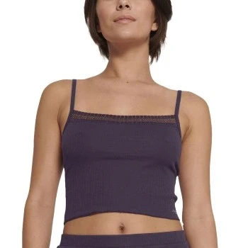 Afbeelding van Sloggi Dames Go Ribbed Crop Top Pyjamabopje, blueberry, S