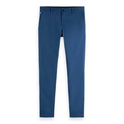 Afbeelding van Seasonal Core Chino met mott washed, katoenblend, Atlantic Blue 401, 29W / 32L