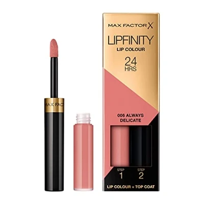 Afbeelding van 1+1 gratis: Max Factor Lipfinity Lipstick 006 Always Delicate