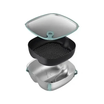 Afbeelding van Philips Grillpan inzet HD9960/00, 2 in 1: wokpan en stoominzet Airfryer accessoire