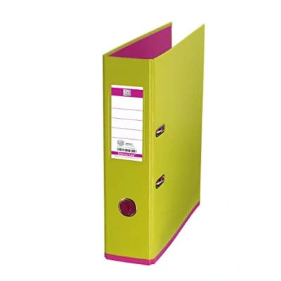 Afbeelding van OXFORD MyColour ordner, formaat A4, uit karton, rug van 8 cm, lichtgroen roze ordner