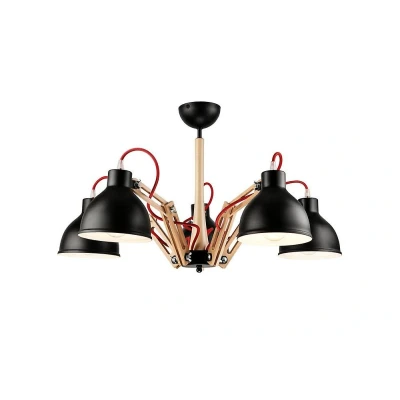 Afbeelding van Lamkur Plafondlamp Skansen 5 lamps instelbaar zwart