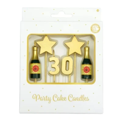 Afbeelding van Party kaarsjes 30 jaar 10 cm