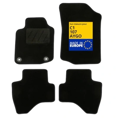 Afbeelding van DBS Automatten op maat gemaakt voor C1 / 107 Aygo (2005 tot 2014) Vloermatten auto Galaxy tapijt 4 stuks