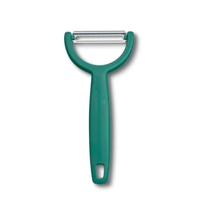 Afbeelding van Victorinox dunschiller &quot;Ypso&quot;, voor groenten, fruit, gekarteld, tweesnijdig, extra scherp, Swiss Made, groen
