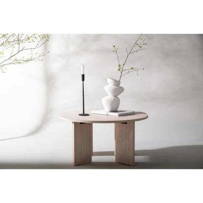 Afbeelding van Svea Elisabetta ronde salontafel ø80 cm whitewash Hout