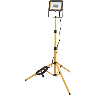 Afbeelding van Brennenstuhl LED werklamp JARO 5050 T / schijnwerper met statief voor buitengebruik (IP65, 5m kabel, 50W, kabelhouder en buisklemmoeren)