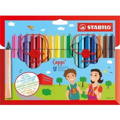 Afbeelding van Stabilo Cappi Viltstift, Etui Van 18 Stuks Viltstift