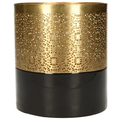 Afbeelding van Countryfield Luxe theelichthouder metaal goud D10 x H12.5 cm