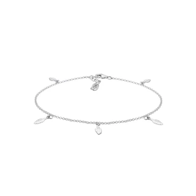 Afbeelding van Elli BOHO Feder Enkelbandjes, Dames, Maat: 22, Silber
