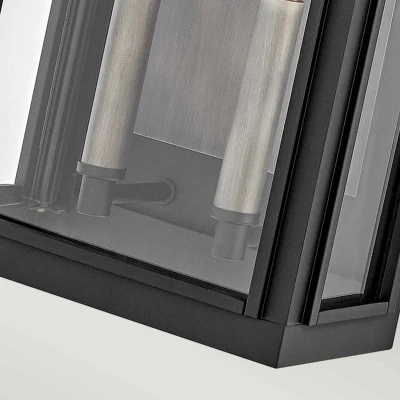 Afbeelding van HINKLEY Buitenwandlamp Sag Harbour, 2 lamps zwart
