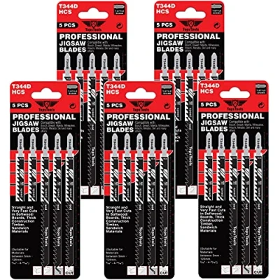 Afbeelding van 25 x TopsTools JSTT344D_5 T344D 152 mm lange decoupeerzaagbladen compatibel met Bosch, Dewalt, Makita, Milwaukee en vele andere