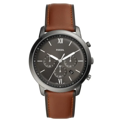 Afbeelding van Fossil FS5512 Horloge Neutra Chrono staal/leder 40 mm