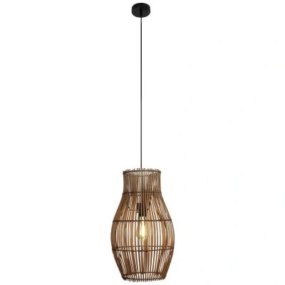 Afbeelding van ECO Light BAMBOO 9510 S1 D BA Hanglamp E27 Bamboe, Bruin