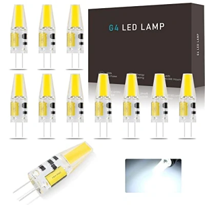 Afbeelding van G4 LED lampen, 3W Warm Wit 3000K lamp AC/DC 12V 300LM, equivalent voor 30W halogeenlampen, flikkert Niet dimbaar (Color : Cool White 6000K, Size 10PCS)