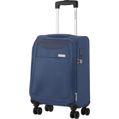 Afbeelding van CarryOn Air Handbagage Reiskoffer 55 x 35 20 cm Zachte Trolley Koffer 41 Liter Lichtgewicht Expander TSA slot Blauw