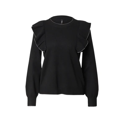 Afbeelding van Only Gebreide trui ONLAMA LIFE LS O NECK RUFFLE CC KNT