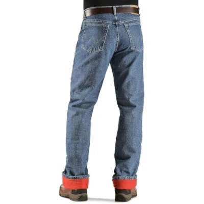 Afbeelding van Wrangler Grote en hoge robuuste kleding voor heren Woodland Thermal Jean, Stonewashed denim, 36W / 30L